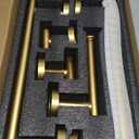 TURS Brushed Gold 10 Pieces Bathroom Hardware Set, SUS304 Stainless Steel 24 Inch Bath Towel Bar Set, Round Bathroom Accessories Kit Wall Mounted