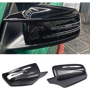 1 Pair Side Mirror Cap Covers For Mercedes Benz W176 W246 W212 W204 C117 X156 X204 W221 C218 A B C E S CLA GLA GLK Class(carbon fiber)