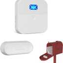 Mailbox Alarm Mail Chime Notification System-Mail Alarm 600 ft Long Range Wireless Mailbox Alert with LED Light Flashing and Sound Reminderser (White)