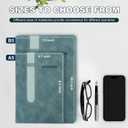 Lined Journal Notebook, 240 Pages, A5 5.7" x 8.3", PU Leather Journals with Elastic Pen Holder, 80 GSM Thick Paper, Water-Resistant Hardcover Notebooks for Writing Journaling Office School - Blue