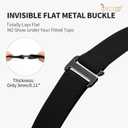 JASGOOD Crop Top Tuck Waist Band for T-Shirts Adjustable Sweater Tuck Band Belt Elastic Belts for Women 2 Pack