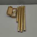 Gold Shower Curtain Rod 34-66 Inches(2.8-5.5ft) Never Rust Adjustable Shower Rod Spring Tension Non Slip No Drilling Shower Rods for Bathroom Garland Window