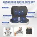 Seat Cushion for Office Chair and Car, Ergonomic Memory Foam Seat Cushion with Lumbar Support Pillow, Orthopedic Cushion for Sciatica & Back Pain, Dark Gray & Light Gray, Large