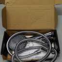 High Pressure Handheld Shower Head Briout 5-Settings Powerful Water Spray Shower Head against Low Pressure Water Flow with Stainless Hose and Adjustable Mount (Silver)