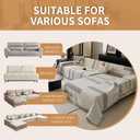 Boho Couch Covers for Sofa Washable Sofa Covers for 3 Cushion Couch Soft Non Slip Couch Covers for Sectional Sofa Dog Pet Furniture Protector (Dark Grey, 91"*134")