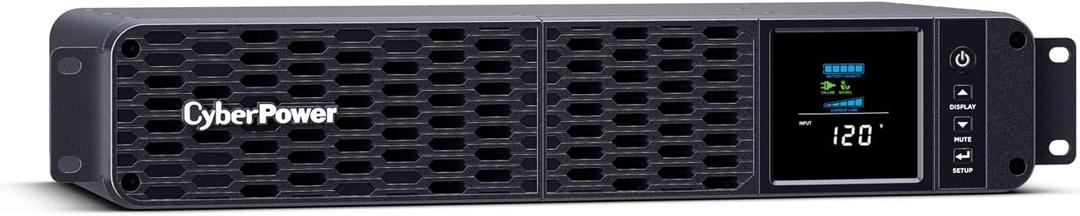 CyberPower CP2000PFCRM2U PFC Sinewave UPS Battery Backup and Surge Protector, 2000VA/1200W, 8 Outlets, AVR, Short Depth 2U Rackmount, UL Certified