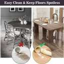 5'×7' Crystal Clear Floor Mat Under Dining Room Table, Floor Protector