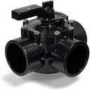FibroPool Swimming Pool Diverter Valve - 2 Inch - 3 Way - Positive Seal & Non Lube Replacement Valve for Pools and Spas