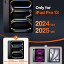 Torras Ostand K1 Guardian for iPad Pro 13 inch Case 2025 M5 & 2024 M4, Ultra Stable Stand, Multiple Adjustable Viewing Angles, Slim Protective Kickstand iPad Pro 13 Case with Pencil Holder, Black