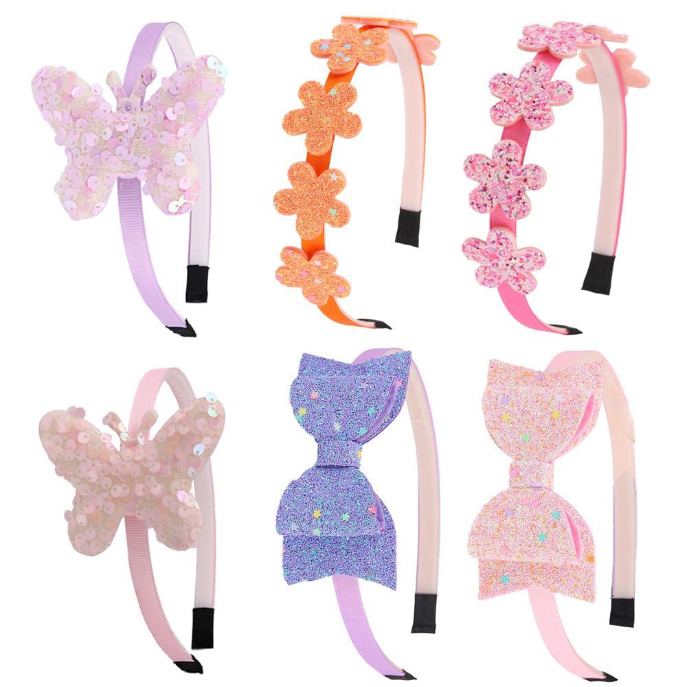 Toddler Headband with bow little girl headbands glitter headband for girls headband for little girl hair accessories sparkly hair bands for kids
