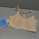 LUCKMEEY Bras for Women No Underwire Wireless Bras - Seamless Push Up Full Coverage Bralettes Comfortable Everyday Bra (Beige, Large)
