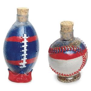S&S Worldwide Baseball and Football Sand Art Bottle Assortment (Pack of 6), One size fits most