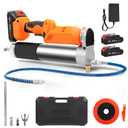 Electric Grease Gun, Cordless Battery Powered Grease Gun Kit with 2 * 2.0AH Batteries & Bright LED Light, 12,000 PSI 5.3 oz/min, Bulk Lubricant Only|Not Use for Standard Cartridge