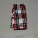 AQOTHES Pack of 2 Christmas Plaid Decorative Throw Pillow Covers Scottish Tartan Cushion Case for Farmhouse Home Holiday Decor Red and White, 16 x 16 Inches