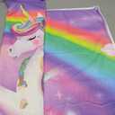 Unicorn Hooded Towel, Unicorn Beach Towel for Girls 30" x 50", Pink Rainbow Microfiber Absorbent Quick Dry Bath Swim Pool Towels Poncho Bathrobe with Hood for Kids Toddler