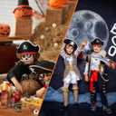 ZeeDix 36 Pcs Pirate Accessories for Kids, Include 12 Pirates Hats, 12 Eye Patches and 12 Swords, Pirate Party Decorations for Christmas, Halloween, Masquerade, Cosplay, Birthday (Black)