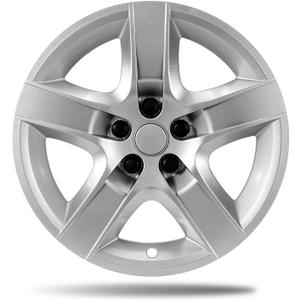 17 Inch Silver Wheel Covers for 2008-2012 Chevrolet Malibu LS, Fits 17" OEM Steel Wheel 9597624, Direct Replacement 9596923 & 9596921, Snap-On ABS Hubcaps, 4-Pack