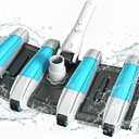 YASHINE Streamlined 17.5" Pool Vacuum Head - Hydrodynamic Design Saves 50% Effort, Flexible Body & Wheels for All Surface Cleaning, Extra-Wide Professional Weighted Vac Heads Brush - Blue