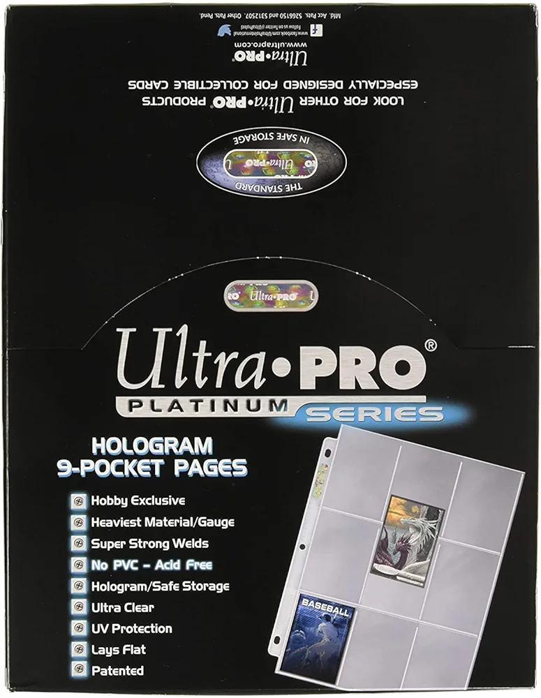 Ultra Pro 9 Pocket Pages Platinum Series - 100 Pages of Card Sleeves for Trading Card Binder and More