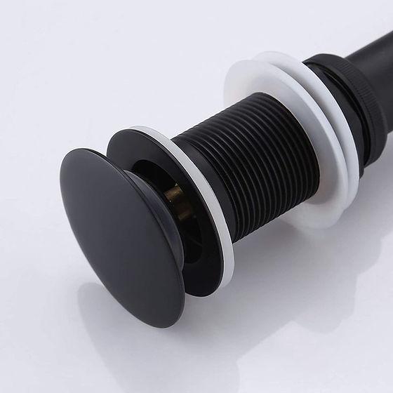 KES Pop Up Sink Drain w/o Overflow Matte Black