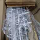 Greeting Card Display Stand, 4-Tier Greeting Card Organizer for Cards, Postcard, Photos, Brochure, Sticker, Trading Cards, Metal & Wooden Retail Display Rack for Vendors Counter Retail (White)