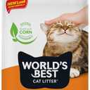 WORLD'S BEST CAT LITTER Low Tracking & Dust Control Multiple Cat Unscented 32-Pounds - Natural Ingredients, Quick Clumping, Flushable & Made in USA - Long-Lasting Odor Control & Easy Scooping