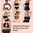SHAPERMINT Strapless Bra, Wireless Non-Slip Bandeau, Convertible Straps, Molded Strapless Bras for Women S to Large Breasts (White, Medium: 28D, 30C, 30D, 32B, 32C, 34A, 34B)