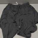 OLIKEME Capri Yoga Pants for Women Sweatpants Capri Pants High Waisted Wide Leg Drawstring Lounge Running Gym Short Pants with Pockets Gray L