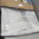 PEMAR Mother of Pearl 23.6" Square Extra Large Ottoman Tray with Insert Handles, Oversized Decorative Luxury Wooden Serving Tray for Food, Coffee Table, Breakfast in Bed (Dark Grey - White)