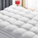 King Mattress Topper, Extra Thick Pillow Top Mattress Pad Cover for Back Pain, 6-21 Inches Deep Pocket, 78x80 Inches, White