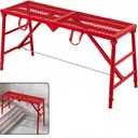 800LBS Foldable Scaffolding Platform, 71x16x60 Inch Alloy Steel Adjustable Height Portable Work Ladder, Ideal for Standard Staircase Painting Wiring Car Wash Home Decor & Industrial Maintenance