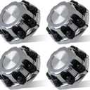 (Set of 4) Chrome Wheel Center Caps 8 Lugs Compatible with Select 16 Inch Van & Truck - Replacement 15039489, 15039488, 9597169, 9597170