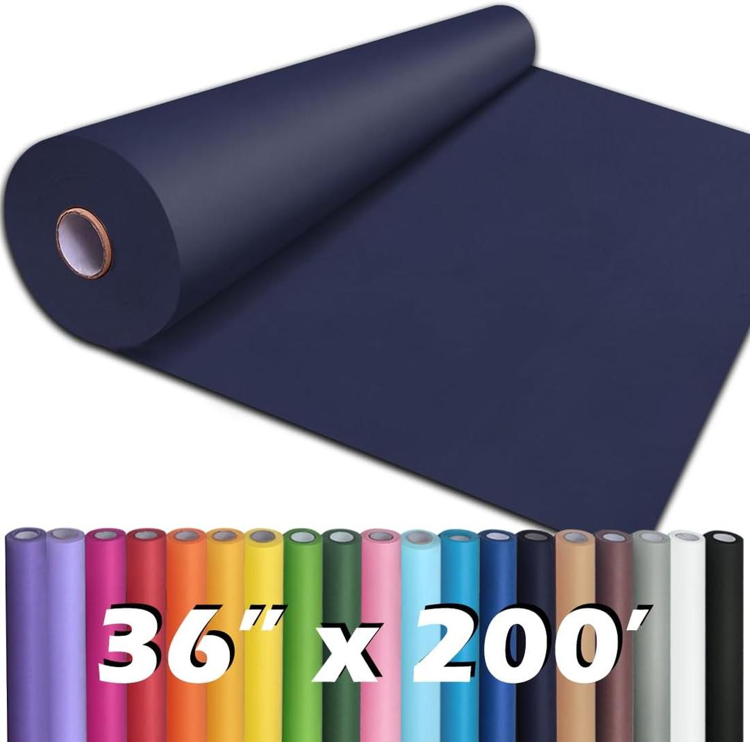 PerkHomy 36" x 2,400" (200') Navy Blue Kraft Paper Roll for Craft Bulletin Board Paper Art Table Covering Crafting Gift Wrapping Bouquet Packing Parcel 80GSM 55LB (Navy Blue, 36" x 200')