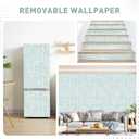 2 x Light Green Grasscloth Wallpaper Peel and Stick Wallpaper Texture Contact Paper 17.3"x120" Vintage Removable Waterproof Wall Paper for Room Walls Cabinets Furniture Drawers Desk