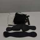 Airplane Pillow Combo with Chin Strap, Travel Pillows for Airplanes with Sleep Eye Mask, Plane Pillow for Long Flights, Car Road Trip, 360 Headrest, Stop Bobblehead, Black