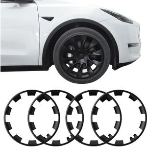 BASENOR Tesla Model Y 20 Inch Wheel Rim Protector ABS Rim Guard Rim Hubcap Cover (Proprietary Design) Car Protection Tire Trim Rings for Model Y Exterior Accessories