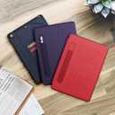 Case for iPad 9th/8th/7th Generation Case 10.2 inch 2021/2020/2019, PU Leather Strong Magnetic Cover with Multi-Angle Magnetic Stand, Pencil Holder, Card Slots, Auto Sleep/Wake, Red