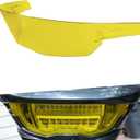 Front Headlamp Protection Cover Motorcycle Headlight Lens Guards Fit for Harley CVO Road Glide FLTRXSE 2023-2025 FLTRXST 2024-2025 (Yellow)