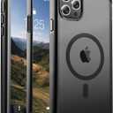 Magnetic for iPhone 12 Pro Max case, [Compatible with MagSafe][Military Grade Drop Protection][Heavy Duty Protection][Non-Slip][Shockproof] with 2-Layer Durable Bumper Phone Case 6.7''-Black