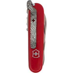 SwissKarry Clip Compatible with most 91mm Victorinox Swiss Army Knife Models. 5 Custom Designs for a Personalised Pocket Knife. Be Ready for the Unexpected. Stainless Steel Tough. Topo Matte