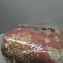 GarveeHome 9x12 Floral Washable Area Rug: Large Living Room Area Rug with Non-Slip Backing Washable Ultra Soft Bedroom Floral Carpet Indoor Stain Resistant Carpet for Dining Room 9 * 12 ft Brick Red