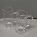 4 Pack Heavy Duty Glass Mugs - 16oz Large Beer Glasses with Handle, Freezer Safe, Classic Beer Mug Set for Bar & Beverages