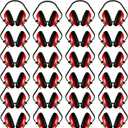 Soundproof Earmuffs Hearing Protection Headphones Red Adjustable Padded Defender Noise Reduction Earplug