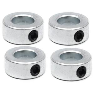 (4-Pack) 1 Bore Solid Steel Shaft Collars with Zinc Plated Coating - Durable Shaft Collars Suitable for Machinery and Industrial Use