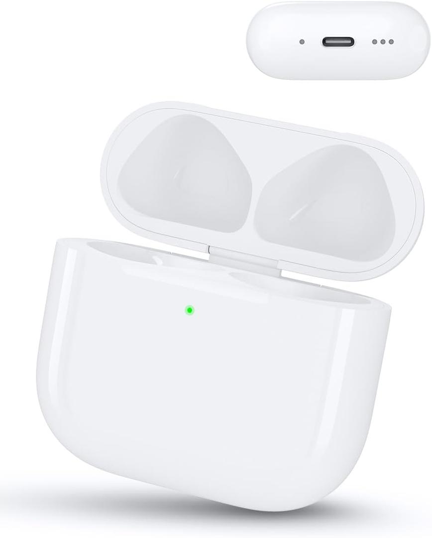 Wireless Charging Case Compatible with AirPods 4 Generation USB C Port, Air Pod 4th Gen Charger Case with Bluetooth Pairing Sync with Type-C, Built-in 660 mAh Battery, No Earbuds