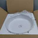 KES Bathroom Vessel Sink, 16 Inch Small Vessel Sink for Bathroom, Round Bowl Sink White Above Counter, RV Sink, Countertop Modern Sinks for Cabinet Lavatory Vanity Porcelain Ceramic, BVSC129