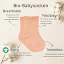 bistyle Baby Grip Ankle Socks 6 Pairs | Newborn Infant Toddlers Sock Organic Cotton | Kids Boys Girls Ankle, 0-6M