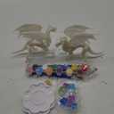 SOLDAY Painting Dragon Toys Kits for Kids Arts and Crafts Ages 3 6 5 7 9 12 Boys Girls to Make Your Own Paintable Figurines Birthday Party Supplies - 2 Dragons