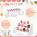 FillTouch 10 Pcs Dessert Table Display Set Including Cupcake Stand Holder Tier Tower, Serving Tray Combo, 21 Holes Lollipop Display Stand, Donut Bagel Stand, 3 Tier Large Shelf Risers, Food Clip