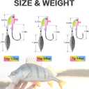 OROOTL Fishing Jig Heads Underspin Jig Head Hooks with Spinner Blades Under Spin Bladed Swim Jigs for Saltwater Freshwater Fishing 1/4oz 3/8oz 1/2oz (Blue Pink)